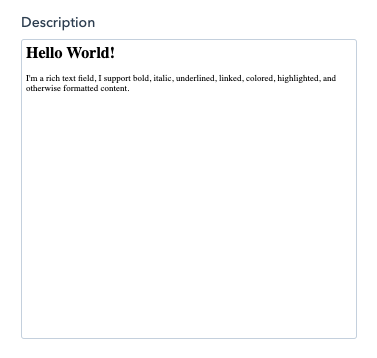 Rich-Text-Feld Rich-Text-Feld