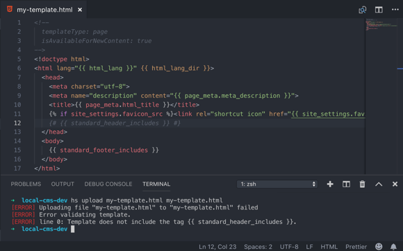 Screenshot eines schwerwiegenden Fehlers – CMS-CLI Screenshot eines schwerwiegenden Fehlers – CMS-CLI
